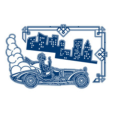 Tattered Lace MELDED CAR Die (Art Deco) from the JUST GLITZ COLLECTION - 443671