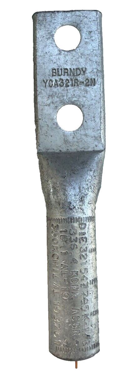 Burndy YCA321R2N - 336Mcm Aluminum 2 Hole Lug ~ YCA321R-2N ~ 7