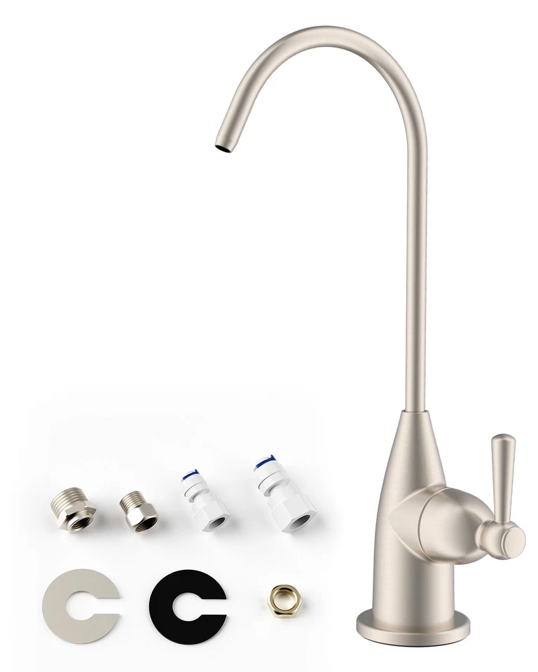 HIBBENT Drinking Water Faucet for Bar Kitchen Sink, Lead-Free Water Filter Faucet