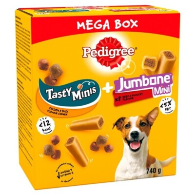 Pedigree Tasty Minis and Jumbone Dog Treats Mega Box