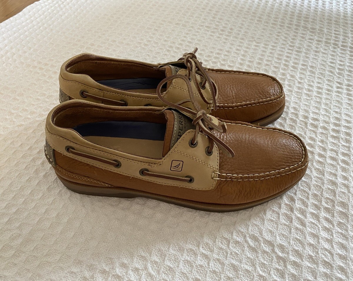 Sperry Tan Leather Slip On Top Sider Loafers Amazon.com | Sperry Men main image 2