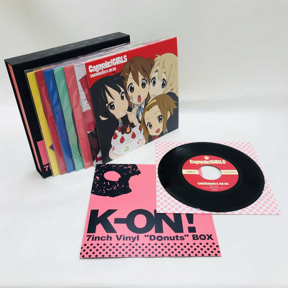 K-ON 7inch Vinyl Donuts BOX Analog Record Set Limited K-ON 7inch Vinyl Donuts BOX Analog Record Set Limited
