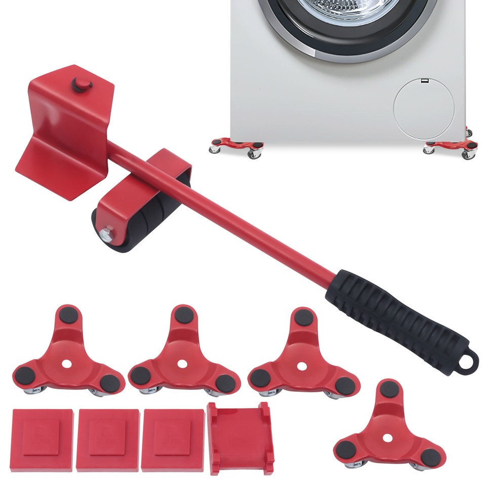 4Pcs Moving TriDolly Set & Lifter Heavy Duty Furniture Mover w/ 12