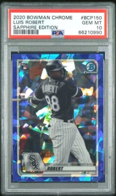 2020 Bowman Chrome Sapphire Luis Robert RC PSA 10 | eBay