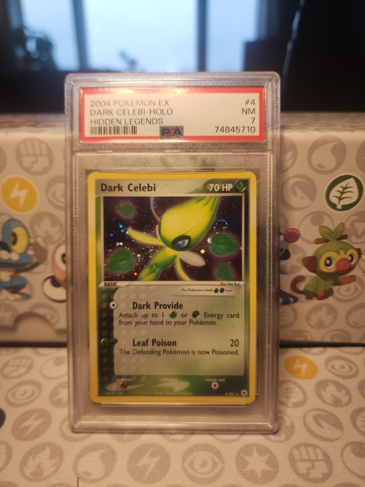 2004 Pokemon Holo Dark Celebi 4/101 Ex Hidden Legends PSA 7 NM