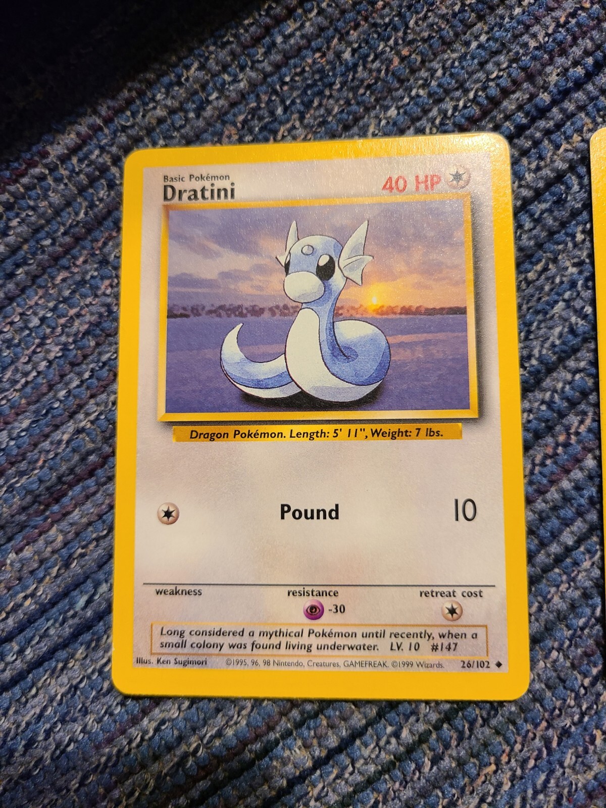 Pokémon TCG Unlimited Base Set Dratini 26/102 NM