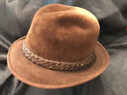 Vintage ORVIS Brown Wool Fedora -Size 