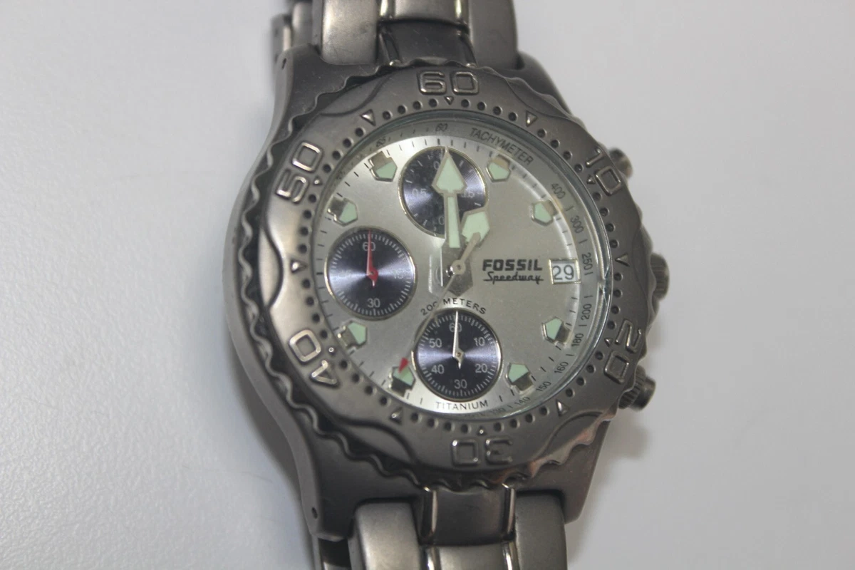 Fossil blue watch hot sale titanium