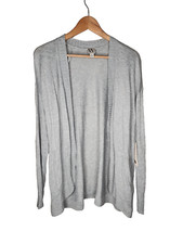Worthington Gray Open Front Cardigan Size PL