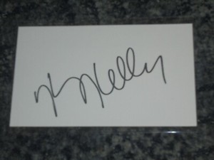 CASEY KELLAR - FOOTBALLER - WHITE  CARD SIGNED. (23)