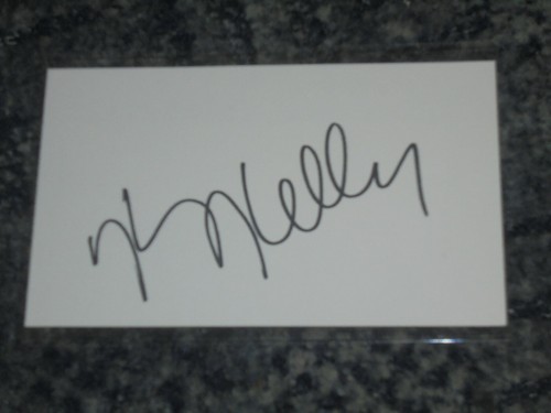 CASEY KELLAR - FOOTBALLER - WHITE CARD SIGNED. (23)