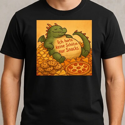 Couch Dragon Ketchup T-Shirt - Funny Motif with Saying & Fast Food Treasure