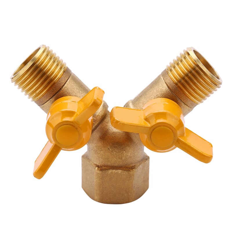 Adaptador de Grifo Doble de 2 VíAs Adaptador de Grifo de Riego para JardíN 9301