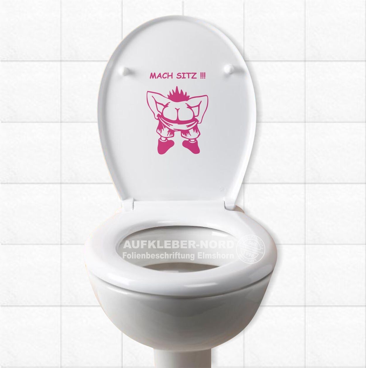 Halloween WC-Aufkleber - Lustige Toilettendeckel Sticker Mit Totenkopf | 30x30cm PVC