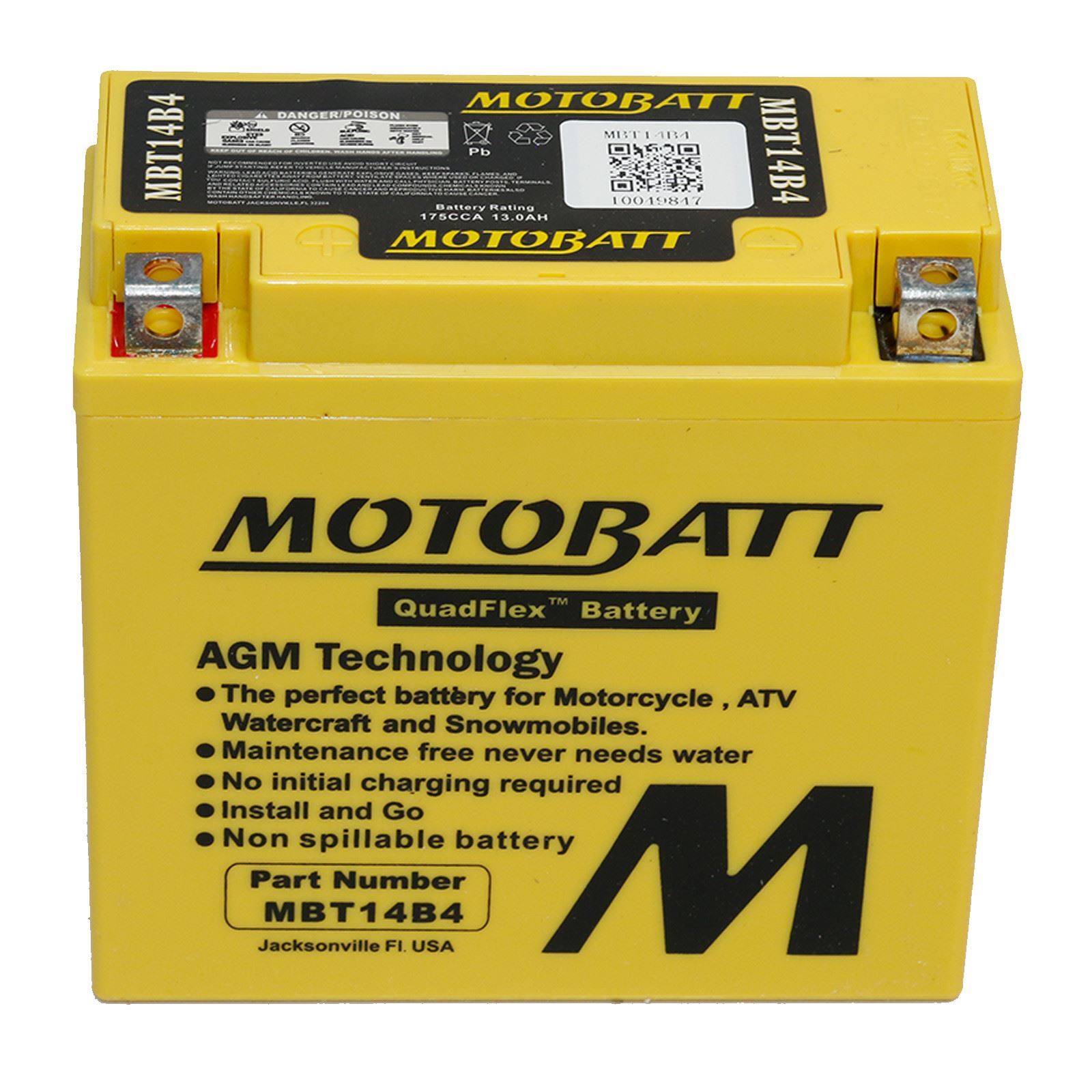Motobatt MBT14B4 AGM Gel Motorcycle Battery for Yamaha FJR 1300 03-12