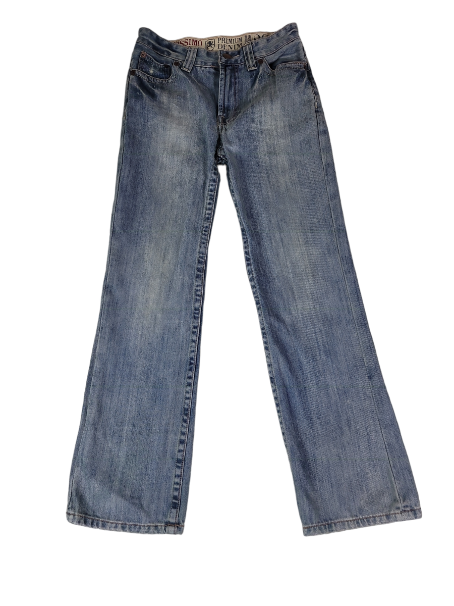 Mossimo Premium Denim Jeans Hudson Bootcut 28/30 Wide Leg Distressed Pants