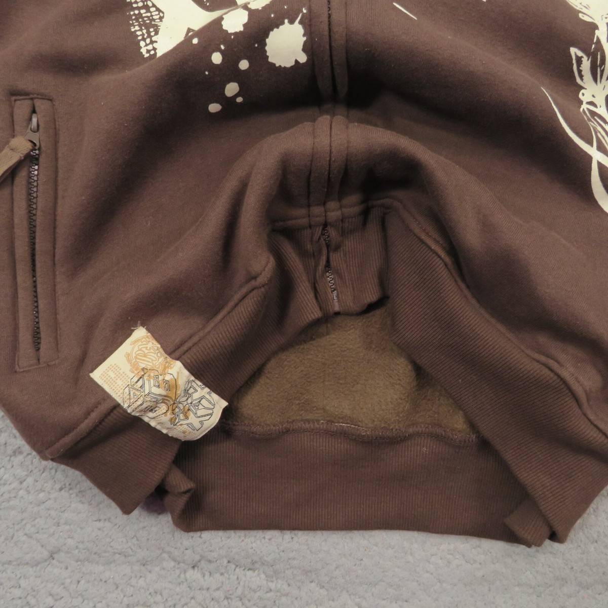 VTG Brooklyn Xpress Hoodie Mens 24x29 Y2K Grunge Skater Goth