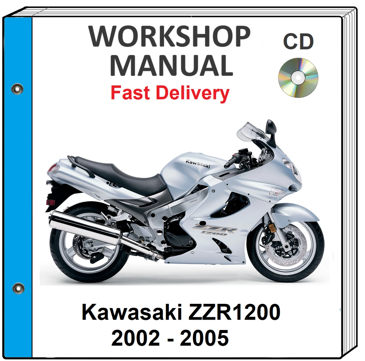 KAWASAKI ZZR1200 2002 2003 2004 2005 SERVICE REPAIR SHOP MANUAL CD