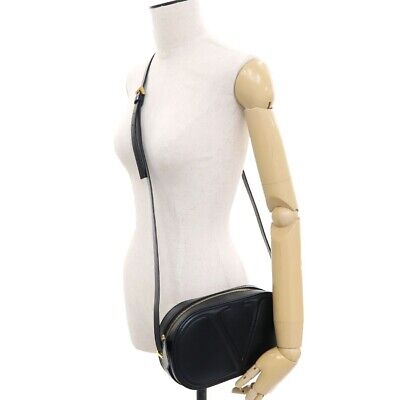 Valentino Garavani V Logo Crossbody Bag Leather Black Valentino Garavani V Logo Crossbody Bag Leather Black