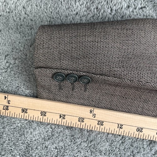 VTG Armani Jacket Mens L 44 Gray Blazer Coat Wool Notch Lapel Single Breasted - Picture 15 of 15