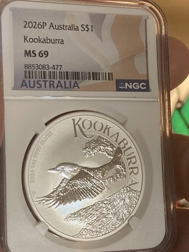 2026 Australia 1 oz Silver Kookaburra Perth Mint .9999 NGC MS 69  🔥 🔥 🔥 🔥
