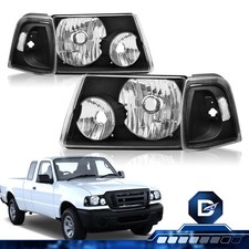 Driveforge For 2001-2011 Ford Ranger Black Housing Clear Corner Headlights Lhrh Driveforge For 2001-2011 Ford Ranger Black Housing Clear Corner Headlights Lhrh