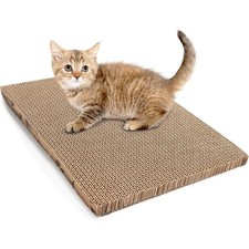 Cardboard Cat Scratcher Pad for Indoor Cats - Durable Scratching Board for Claws