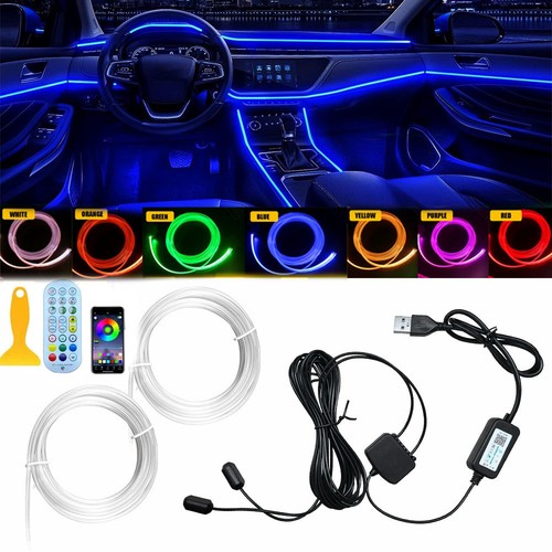 LED Car Interior Strip Light Atmosphere Neon Glow APP-Control Ambient Light Kit