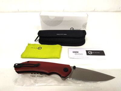 CIVIVI by WE Knife Messer  BRAZEN BURGUNDI 14C28N Stahl, Griff G10 Neu.