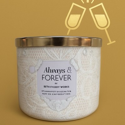 Bath & Body Works ALWAYS & FOREVER 3-Wick Candle 14.5 oz NEW Roses Sandalwood