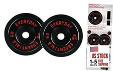 2-Inch Olympic Bumper Plates, Perfect Weight Plates for 55 LBS, Pair