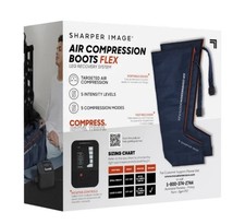 Large Size Sharper Image Flex Air Compression Boots Leg Massager Open Box