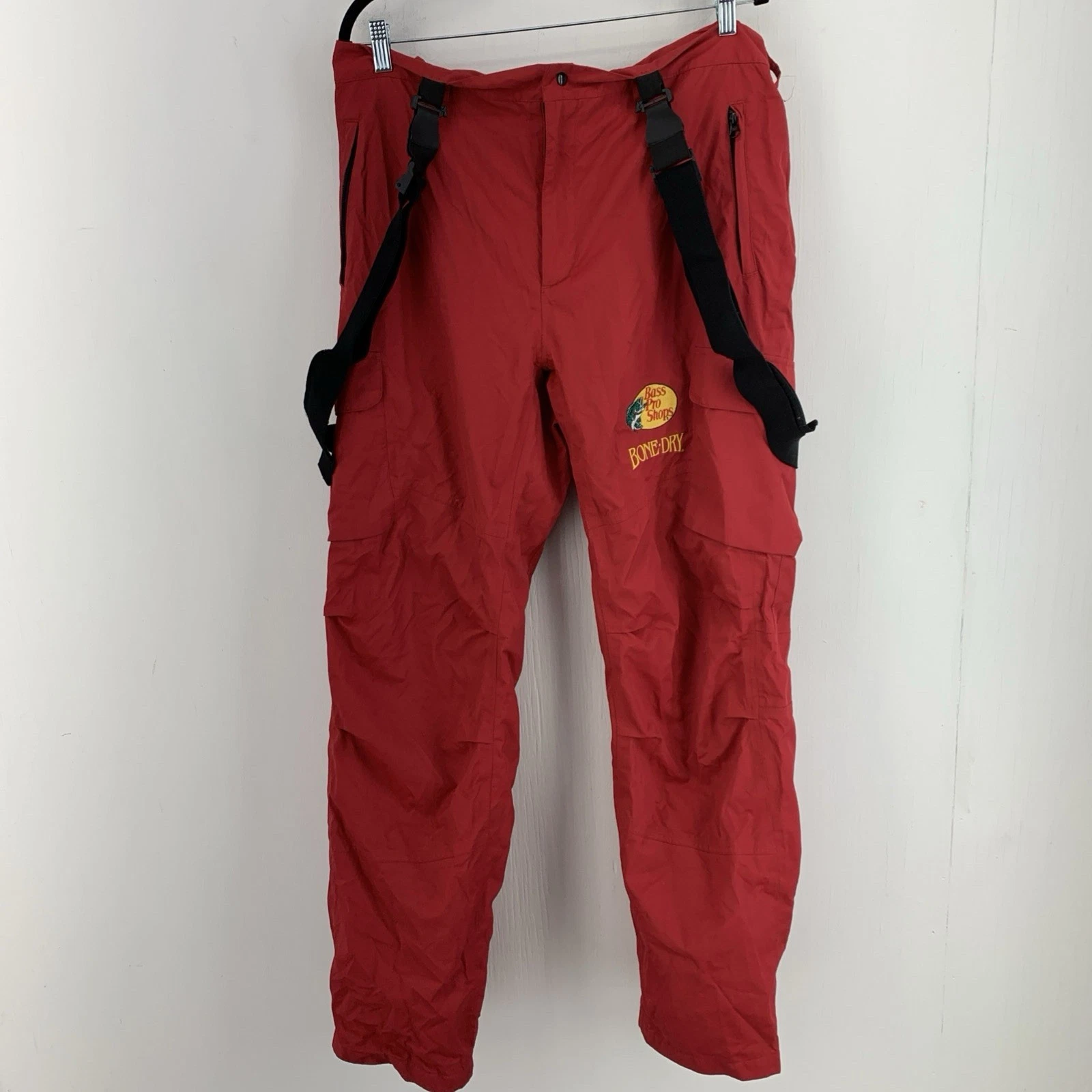 Bass Pro Large Tall Bone Dry Bib Suspender Overall Pants Hunting Fishing Outdoor