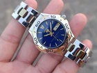 Vintage Seiko 5 Sports Automatic Day-Date SS Men's Japanese Wristwatch Working