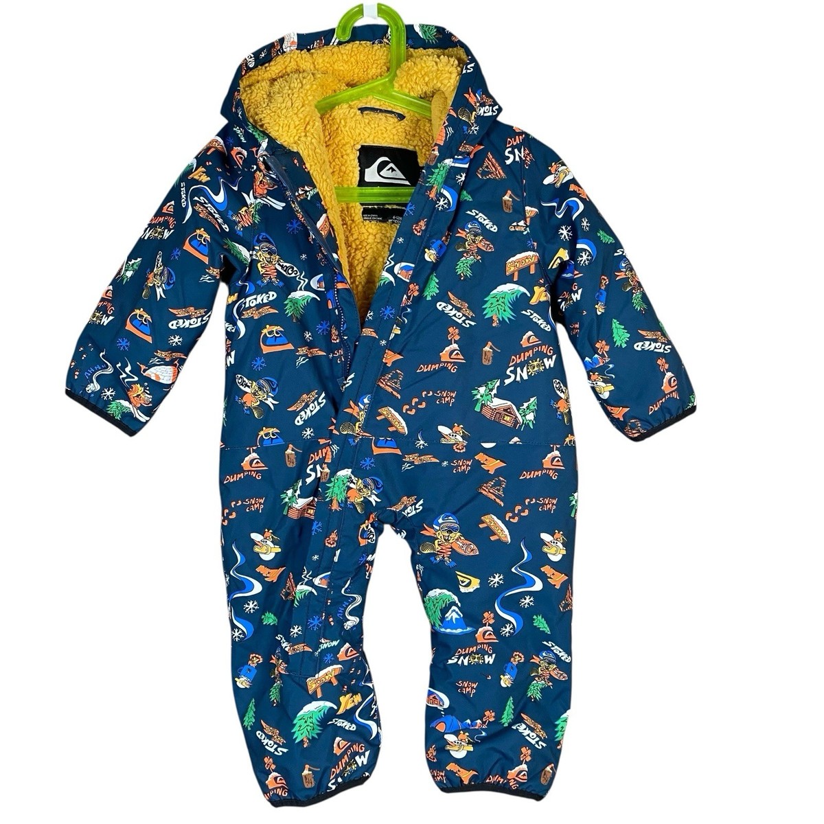 Quiksilver Infant Baby Snow Suit 6-12M DryFlight 10K Sherpa Lined