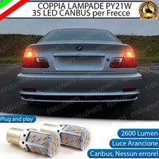 COPPIA LAMPADE FRECCE LED POSTERIORI BMW SERIE 3 E46 PY21W BAU15S CANBUS
