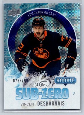 2023-24 Upper Deck Ice Sub Zero Vincent Desharnais RC 075/799 Edmonton Oilers