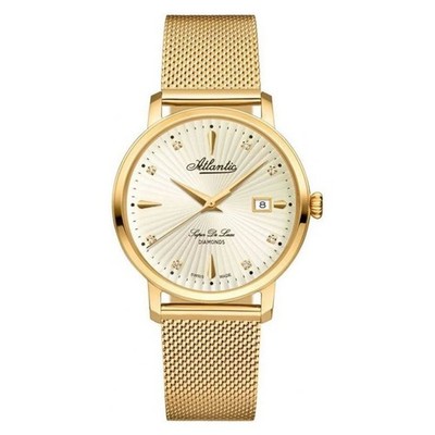 Atlantic Super de Luxe 29355.45.27   elegante Damenuhr, 36 mm  Garantie: 2 Jahre