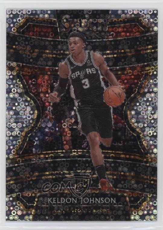 2019-20 Panini Select Concourse Hybrid Disco Prizm Keldon Johnson #45 14t3