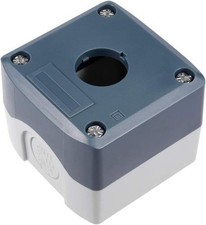 Push Button Switch 22mm Waterproof Control Station Box Gray White 1 Button Hole