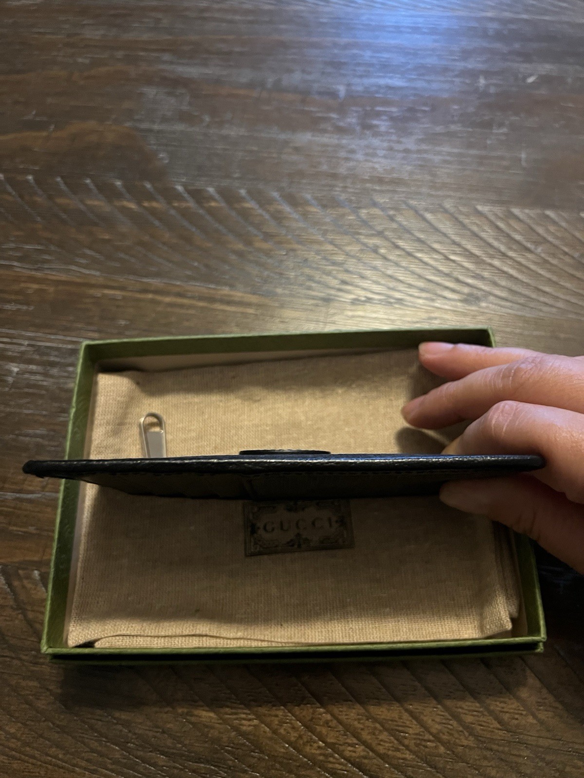 Authentic Gucci Card Case Interlocking G  Black S… - image 8