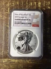 2019W American Silver Eagle Enhanced Reverse Proof NGC PF70 Pride of Two Nations