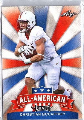 2017 Leaf Draft - All-American Christian McCaffrey #AA-04 (RC) Red, White & Blue