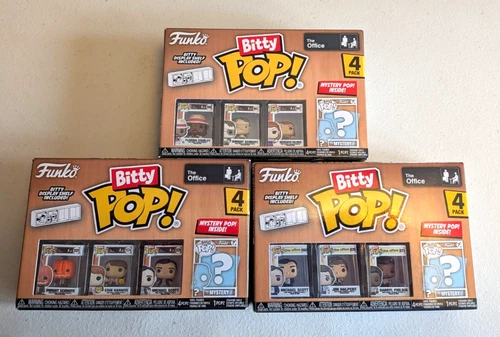 Lot of 3 Packages NEW! Funko "The Office" Bitty POP! 12 Total Bitty Pop's