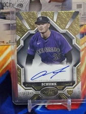 2025 Topps Tier One AARON SCHUNK RC #/249 ROOKIE AUTO Colorado Rockies