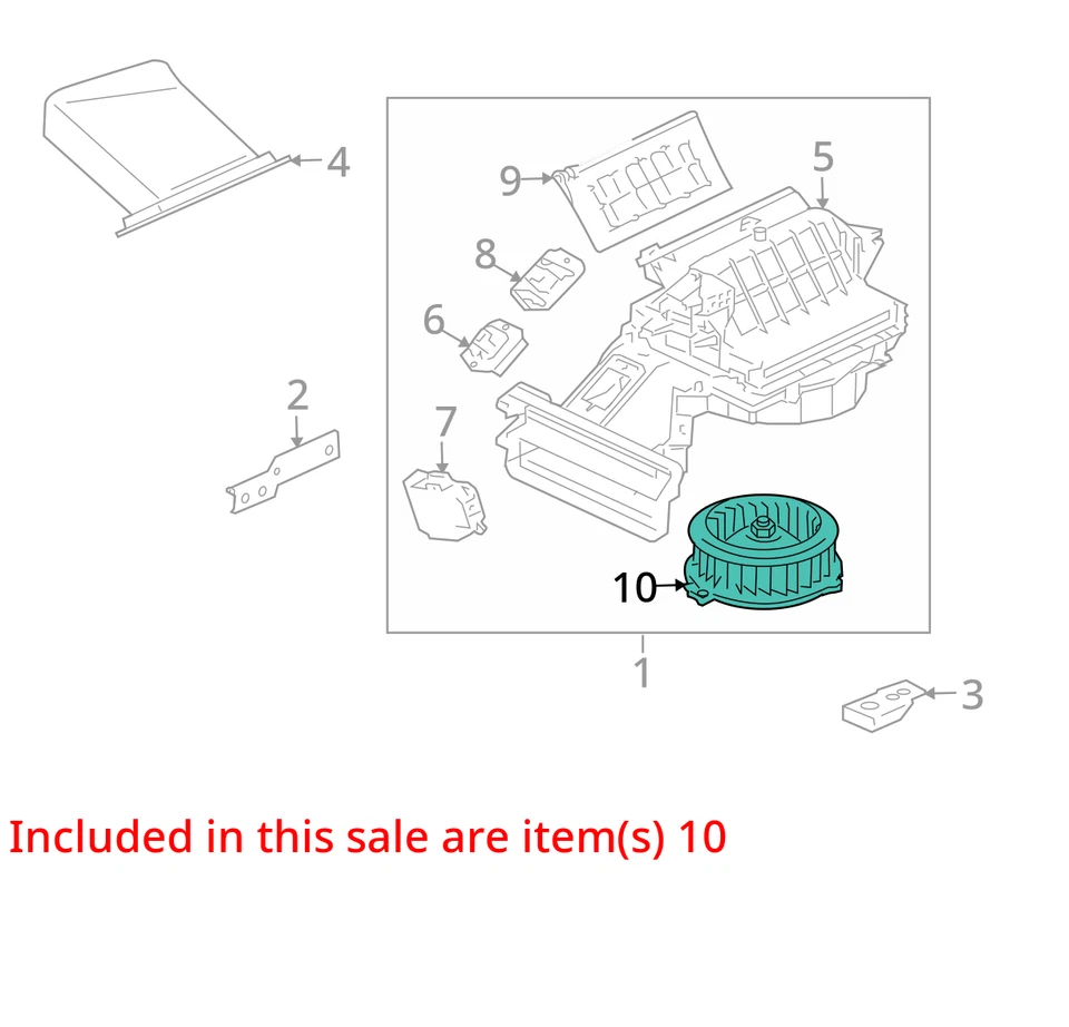 Mitsubishi Eclipse 2009 calentador ventilador de aire acondicionado motor OEM 116 k millas - LKQ428757921 Foto 4 de 4