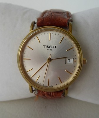 Tissot Herren Armbanduhr Classic, Datumsanzeige, Saphire Chrystal, vergoldet