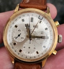 Vtg. Waksman Triple Date Men’s Chronograph Wristwatch 1315.01.75 Valjoux 730