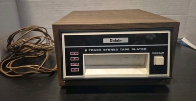 Belair 8 Track Stereo Tape Player BHD900 WORKING TESTED WITH SPEAKERS EUC 