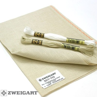 Zweigart Linen 36ct Linen Edinburgh Platinum 3217-770